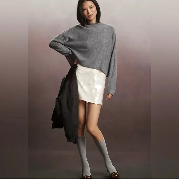 PILCRO Alani 100% Cashmere Mock Neck Dolman Sweater 2XL GUC - Picture 1 of 6